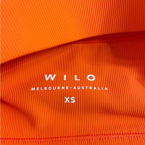 WILO The Label Ribbed Sports Bra Orange XS Adjustable Straps Activewear - Picture 7 of 8